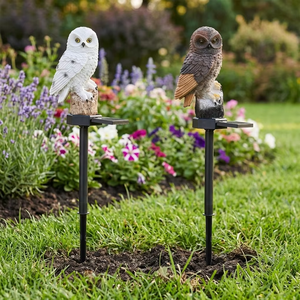 Luces Solares de Jardín para Exteriores, Impermeables, LED, Estatuas de Animales: Búho, Panda, Ardilla, Águila, Adorno Decorativo para Jardín - Product Image 3