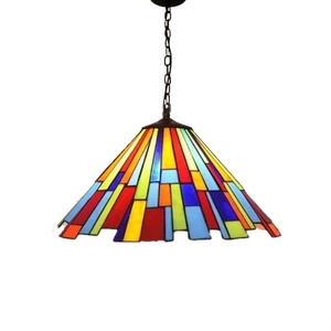 Lámpara Colgante de Cristal Tiffany Rojo de 16 Pulgadas, Hecha a Mano, con LED, Estilo Europeo Multicolor - Product Image 5