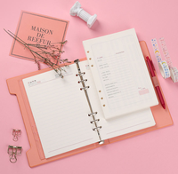Agenda personnalisable multi-tailles, carnet en cuir PU A4/A5/B5 avec poche pour stylo et pages rechargeables