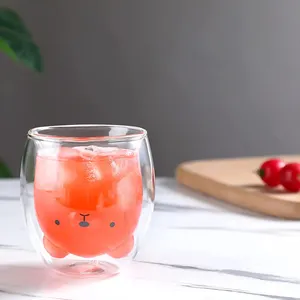 El yapımı DIY şekilli temizle Drinkware züccaciye içme bardakları Espresso Tumbler buzlu kahve bardakları çay kupa çift duvarlı kupa bardak