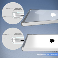 TPU PC 13.3 pouces Mac Book Air coque rigide pour ordinateur portable avec coin renforcer la technologie accessoires couverture couleur transparente