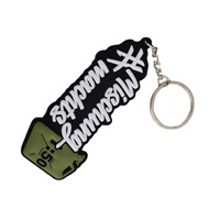 Porte-clés en caoutchouc souple 3D personnalisé en PVC avec mousqueton en métal avec étiquette de logo Impression UV sur fer plastique alliage zinc aluminium