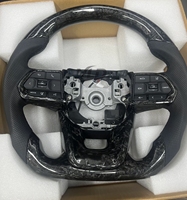 Modification du volant de voiture en fibre de carbone et cuir pour Toyota Hilux Fortuner Land Cruise GR pour Toyota Previa Accessoires de voiture