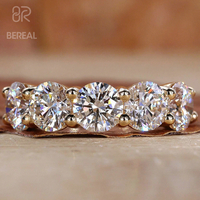 Bague d'anniversaire personnalisée en diamant de laboratoire VVS, nouveau design, luxe, or blanc, argent 925, bague de mariage, bijoux fins pour hommes et femmes