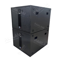 PAKLAM AUDIO Subwoofer actif professionnel 18 pouces 1600W de puissance de pointe Système de sonorisation DJ PA T-18B Bois