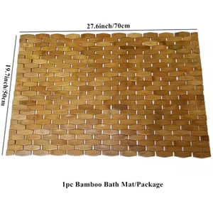CF BBM006 Alfombrilla <span class=keywords><strong>enrollable</strong></span> de madera de bambú natural para baño Fácil de limpiar Alfombras de baño largas y grandes Alfombrilla con antideslizante - Product Image 2