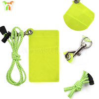 Lanière RTS en PVC avec porte-badge, lanière avec porte-badge pour carte d'identité, cordon réglable pour le cou, étui pour carte imperméable