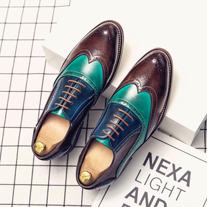 Chaussures habillées décontractées en cuir de haute qualité pour hommes, souples et confortables, à bout pointu, style Oxford, pour affaires et bureau, grandes tailles, tendance - Product Image 1