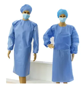 SMS Disposable Hospital Non Woven Isolation Surgical Gown En13979