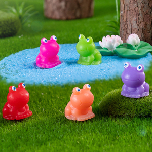 Figurines de grenouilles colorées en résine, miniatures, breloques animales, ornements pour décorations de paysage, accessoires de bricolage - Product Image 5