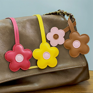 Chic Handmade PU Flower <span class=keywords><strong>Key</strong></span> <span class=keywords><strong>Ring</strong></span> Thời Trang Ladies 'Túi Quyến Rũ Cao Cấp Da Xe Keychain Thiết Kế Mới - Product Image 6