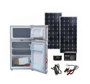 Single Double door 12V 24V Solar Panel energy Powered Freezer Refrigerator Fridge solar fridge freezer