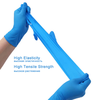 100 pièces/boîte Gants en nitrile jetables sans latex ni poudre pour examen dentaire, certifiés CE, résistants aux perforations, pour les soins infirmiers, les laboratoires médicaux
