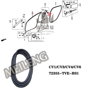 Bande de garniture d'ouverture de porte avant de voiture pour Honda Accord CV1 CV3 CV4 CV6 2018 2019 2020 2021 <span class=keywords><strong>2022</strong></span> - Product Image 3