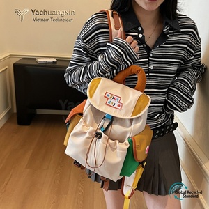 Yachuangxin Outdoor <b>Backpack</b> Oxford Cloth Multi Color <b>Drawstring</b> Closure Hiking Camping Bag All Seasons Use - Product Image 6