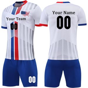 Ensemble de maillots de football personnalisables avec nom et numéro sublimés, respirant, unisexe, pour adultes et jeunes, tenue d'équipe - Product Image 1
