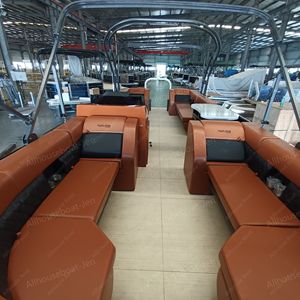 Sang trọng <span class=keywords><strong>7</strong></span>-người đạp bên thuyền động cơ Trailer siêu lớn sợi thủy tinh Phao Du thuyền cho thể thao câu cá Cruising sông bay thực hiện - Product Image 4