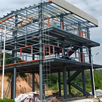Edificios modernos con estructura de marco de acero para villas residenciales y uso comercial con opciones de diseño arquitectónico personalizado