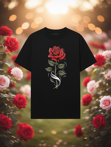 วาเลนไทน์โรสเสื้อยืดพิมพ์ลายผู้หญิงแขนสั้นคอกลมลำลองผ้าฝ้าย 100 ชิ้นเจอร์ซีย์ฤดูใบไม้ผลิฤดูร้อนแฟชั่น - Product Image 2