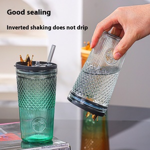 Haute apparence niveau couronne <span class=keywords><strong>verre</strong></span> Sippy tasse filles grande capacité fruits thé cadeau tasse thé vert pratique tasse - Product Image 4