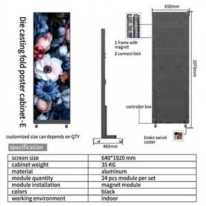Wholesale <b>Custom</b> Smart P2.5 GOB Indoor/Outdoor Floor Standing 4K HDR10 LED Poster for Retail Store Shop Commercial Signage Zeyi- - Product Image 3