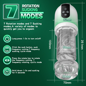 Masturbador Masculino Automático Succión Girar Pene Bomba de Vacío Masajeador de Agua Coño Vagian Pocket Masturbación Copa Juguete Sexual Para Hombres - Product Image 4