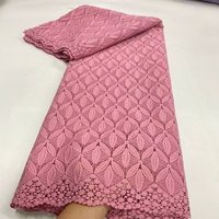 Nouvelle dentelle guipure africaine soluble dans l'eau, style ajouré, tissu brodé pour robe de mariée