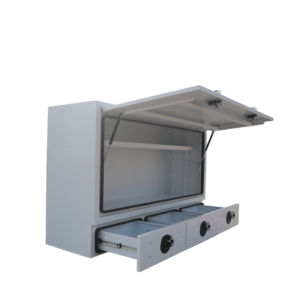 Boîte à outils en aluminium sur mesure avec 3 tiroirs, verrouillable, étanche à l'eau et à la poussière, armoire à outils OEM - Product Image 1