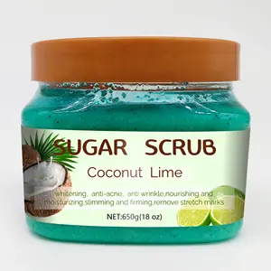 OEM/ODM Private Label Coconut Oil Sugar Scrub Natural Body Sugar Scrub Exfoliate Skin Whitening Body Scrub