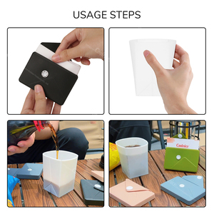 Vente flash Tik Tok : Tasse pliable en silicone sans BPA, accessoires de voyage essentiels avec sac de rangement - Product Image 2