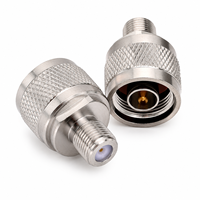 Adaptador Coaxial RF Personalizado, Conector Hembra F a Conector Macho N, Conector de Acero Inoxidable