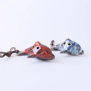 Ocarina de Cerámica en Forma de Delfín, Mini, 6 Orificios, Alto C, para Principiantes - Product Image 2
