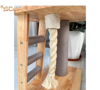 Griffoir de chat moderne et mignon personnalisable en forme de nuage avec jouet suspendu en bois de sisal durable pour le jeu