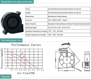 <span class=keywords><strong>Ventilador</strong></span> de Refrigeración Pequeño para Portátil, 4 Pines PWM 5010 5V DC, Mini <span class=keywords><strong>Ventilador</strong></span> Centrífugo para PC y Portátil - Product Image 6