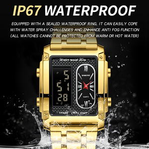 Reloj Electrónico BINBOND para Hombre, Reloj Versátil de Acero Inoxidable, Doble Movimiento, Multifuncional, 50 mm, Reloj de Pulsera para Negocios - Product Image 4