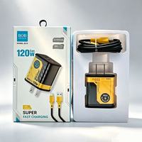 Cargador Rápido USB Tipo C de 120W con Enchufe Estadounidense, Cargador de Pared USB-C PD con Carga Rápida GaN, Cargador Rápido Tipo C para Teléfono Móvil, Adaptador de Viaje