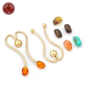 Connecteur de bikini, quincaillerie de maillot de bain, boucle de forme irrégulière, décoration métallique personnalisée pour robes et tenues féminines, perles, anneaux, boucles - Product Image 2