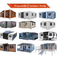 Maison préfabriquée extensible en conteneur imperméable de nouvelle conception en bois grainé de 20 pieds et 40 pieds, villa préfabriquée mobile de 2, 3, 4 ou 5 chambres
