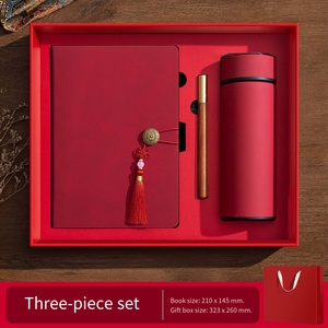 Set de Regalo de Cuaderno de Cuero PU de Lujo con Bolígrafo de Madera y Borla Decorativa Verde, Regalo Empresarial Premium con Logotipo Personalizado - Product Image 3