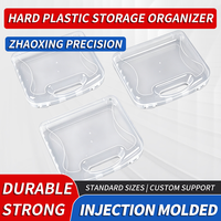 Boîte de rangement transparente en plastique pour marqueurs avec couvercle transparent et loquet frontal pour l'organisation des fournitures artistiques