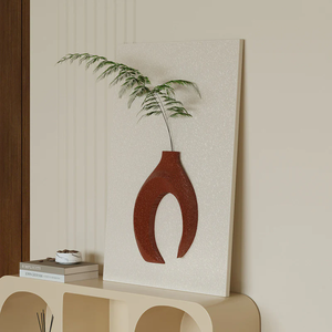 Décoration de maison Style nordique plante oeuvre <span class=keywords><strong>à</strong></span> la main en bois Relife 3D peinture Wabi Sibi sculpture sur bois hôtel mur Art - Product Image 6