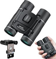 Binoculares de Largo Alcance de Alta Potencia con Adaptador para Teléfono, Mini Binoculares Compactos de Bolsillo para Caza, Conciertos, Teatro, Ópera y Actividades al Aire Libre