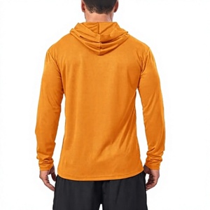 <b>Men's</b> Solid Color Long Sleeve Hooded <b>Shirt</b> Casual Knitted Top Breathable Autumn Pullover - Product Image 3