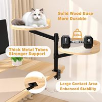 Modern 360 °   Lit de bureau double pour chat, rotatif et réglable en hauteur, pour intérieur, avec tapis, meubles pour bureaux et tables de jeu