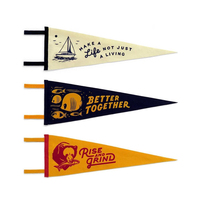 Drapeaux triangulaires personnalisés imprimés avec modèle gratuit pour équipes de football, sports, camps et universités – Décoration suspendue