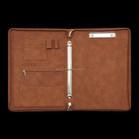 Porte-documents personnalisé à fermeture éclair en cuir PU, format A4/A5, avec logo sur mesure, idéal pour cartes et documents professionnels