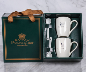 Ensemble de tasses en céramique créatives pour <span class=keywords><strong>couple</strong></span> Tasse à café adorable pour la Saint-Valentin Noël Retour à l'école Promotions <span class=keywords><strong>Cadeau</strong></span> - Product Image 3