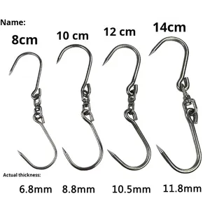 Yolecen Bán Buôn Thêm Dày Thép Không Gỉ Thịt Móc Cho Thịt <span class=keywords><strong>L</strong></span>ợn Thịt Bò Thịt Ba rọi Ham Slaughterhouse <span class=keywords><strong>L</strong></span>ớn Kim Loại S Móc - Product Image 5