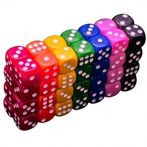 Ensemble de dés en acrylique colorés de 16 mm |   Dés à coins arrondis D6, écologiques et durables, certifiés sûrs pour les jeux de société et les mathématiques - Product Image 4