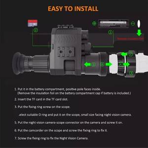 กล้องส่องทางไกลสำหรับล่าสัตว์กลางแจ้งความละเอียด 1080P อัลตร้าเคลียร์ พร้อมระบบมองกลางคืนอินฟราเรด ใช้งานได้ยาวนาน มองเห็นสัตว์ป่าในที่แสงน้อย - Product Image 4